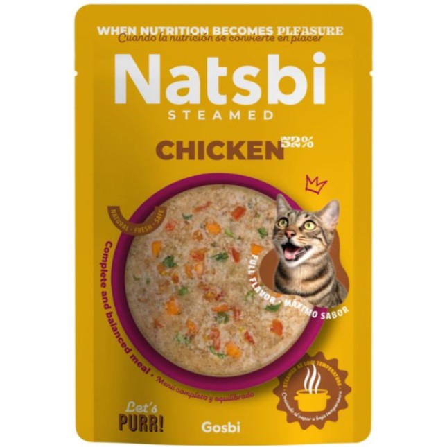 Natsbi Πλήρης τροφή για ενήλικες γάτες και γατάκια με κοτόπουλο 80g Natsbi Πλήρης τροφή για ενήλικες γάτες και γατάκια με κοτόπουλο 80g
