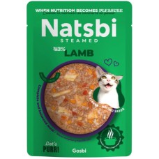Natsbi Πλήρης τροφή για ενήλικες γάτες και γατάκια με αρνί 80g