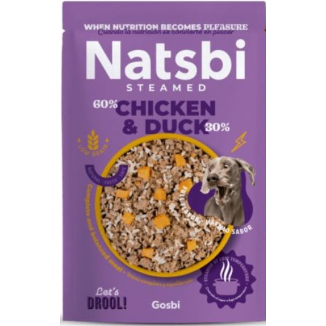 Natsbi Πλήρης τροφή για κουτάβια και ενήλικα σκυλιά με κοτόπουλο και πάπια Natsbi Πλήρης τροφή για κουτάβια και ενήλικα σκυλιά με κοτόπουλο και πάπια
