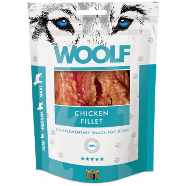 Woolf λαχταριστά φιλετάκια κοτόπουλου 100gr Woolf λαχταριστά φιλετάκια κοτόπουλου 100gr