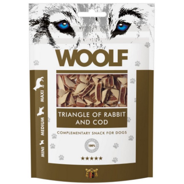 Woolf Τρίγωνα Κουνελιού και Μπακαλιάρου 100gr Woolf Τρίγωνα Κουνελιού και Μπακαλιάρου 100gr