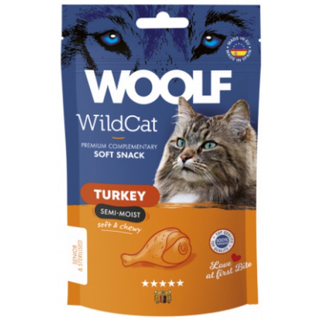 Woolf Ημίυγρα σνακ με γαλοπούλα 50gr Woolf Ημίυγρα σνακ με γαλοπούλα 50gr