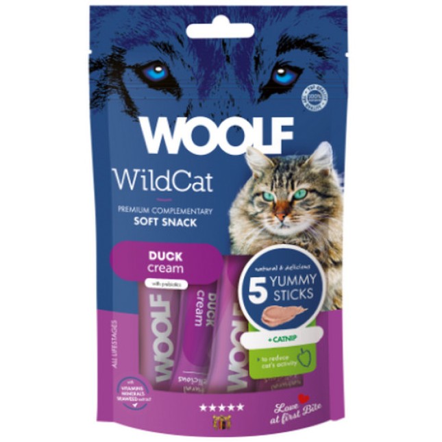 Woolf Κρέμα Πάπια + catnip (5x14g) 70g Woolf Κρέμα Πάπια + catnip (5x14g) 70g