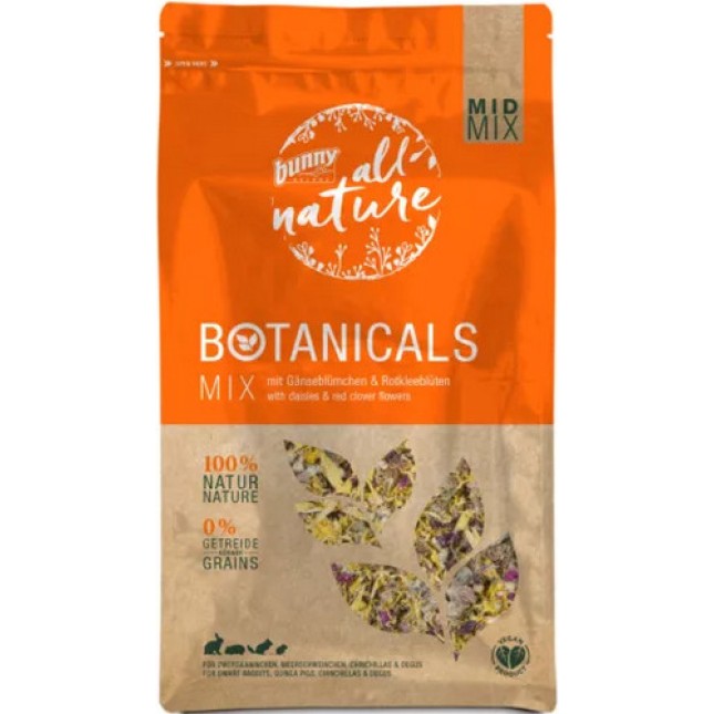 Bunny Nature Botanicals Mid Mix Συμπληρωματική τροφή για κουνέλια, ινδικά χοιρίδια, τσιντσιλά