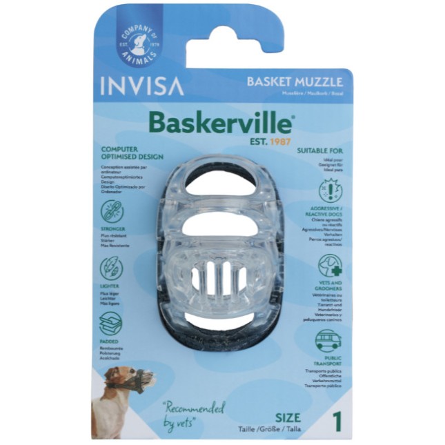 Company of animals Baskerville Invisa φίμωτρο με αποσπώμενο προστατευτικό