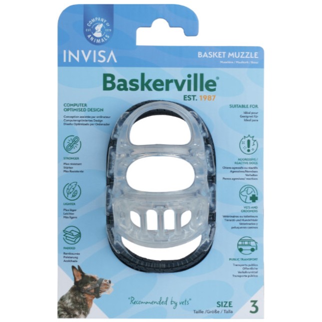 Company of animals Baskerville Invisa φίμωτρο με αποσπώμενο προστατευτικό