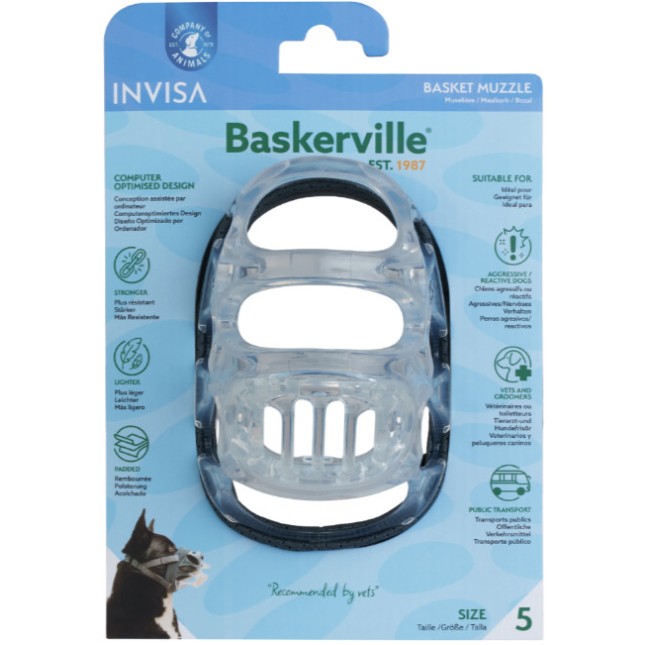 Company of animals Baskerville Invisa φίμωτρο με αποσπώμενο προστατευτικό