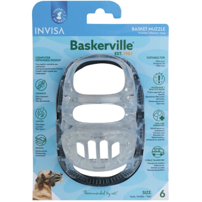 Company of animals Baskerville Invisa φίμωτρο με αποσπώμενο προστατευτικό