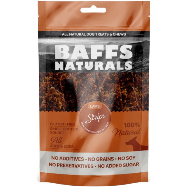 Baffs Φυσικό και υγιεινό σνακ με αρνί 100gr Baffs Φυσικό και υγιεινό σνακ με αρνί 100gr