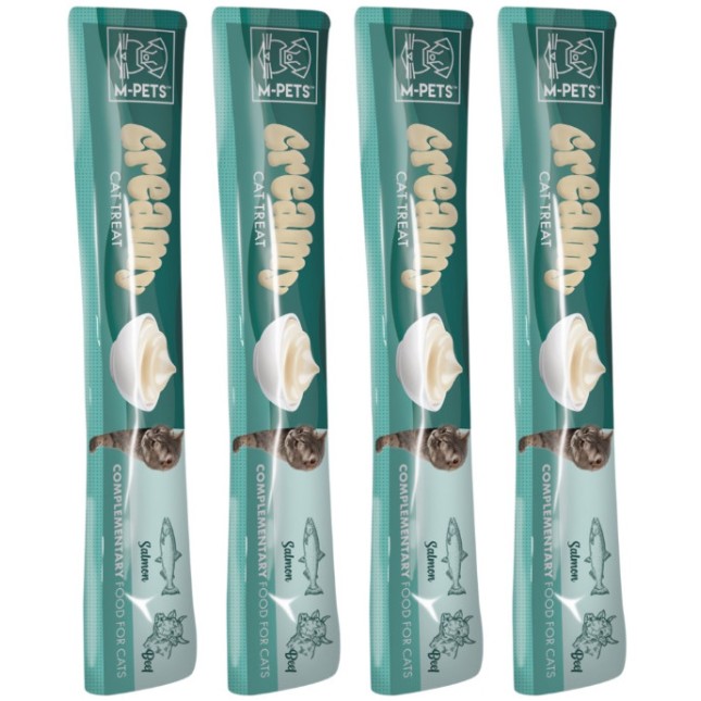 M-Pets Κρέμα με Σολομό & Βοδινό 60gr (4x15gr) M-Pets Κρέμα με Σολομό & Βοδινό 60gr (4x15gr)